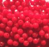 200 6mm Acrylic Faceted Opaque Red